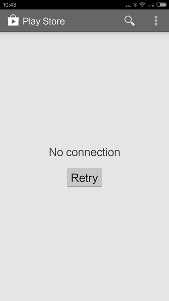 Google Play store no connection error