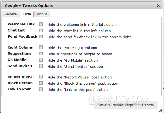 Google  Tweak extension