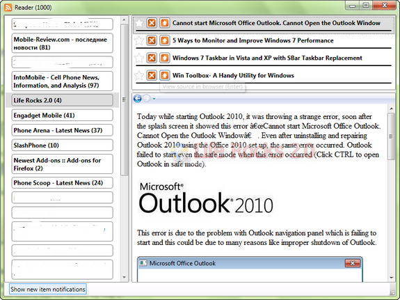 Google Reader Desktop