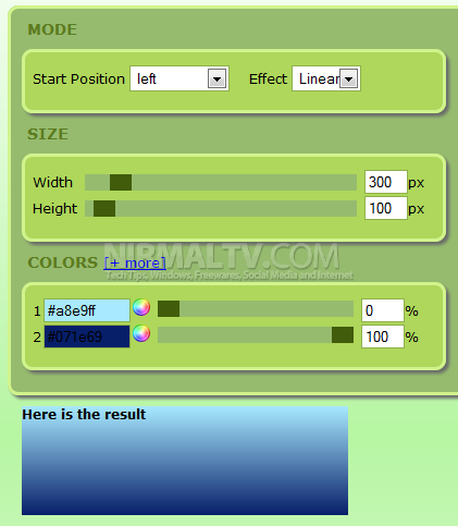 Gradient tool