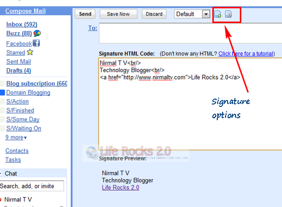 HTML signature in Gmail