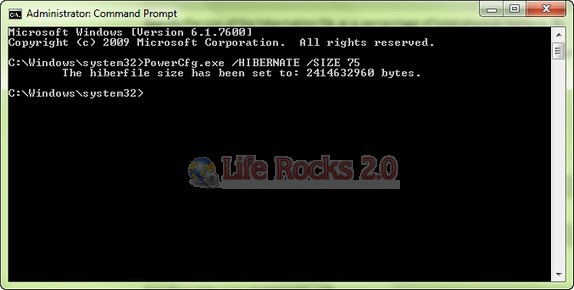 Hiberation file size