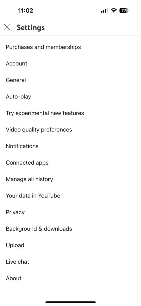 Delete YouTube Search and Watch History on iPhone