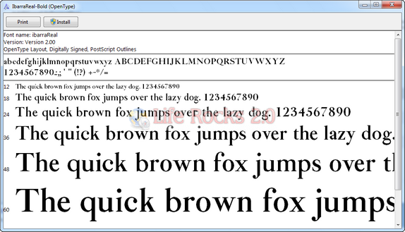 IbarraReal Font