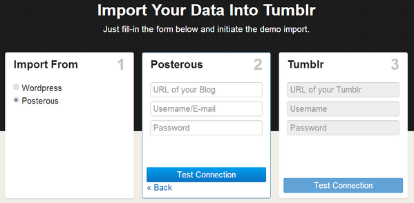 Import to Tumblr