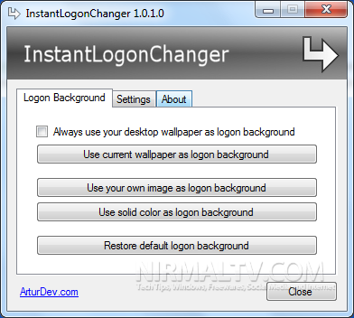 InstantLogonChanger