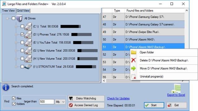 Large folders