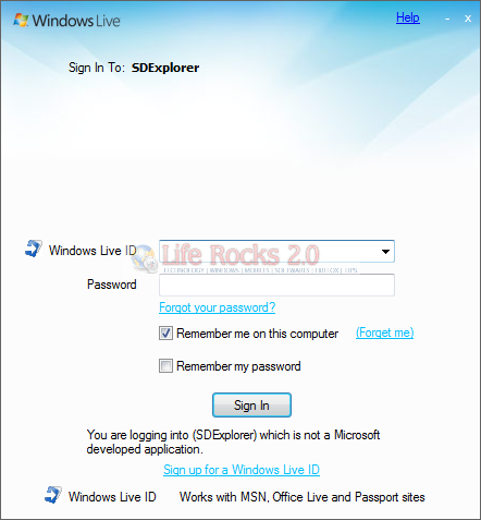 Login Skydrive