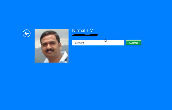 Logon screen