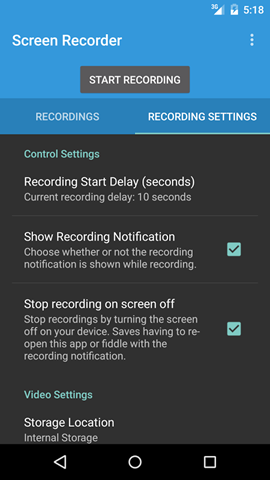 Lollipop screen recorder