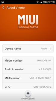 MIUI on Redmi Note (6)