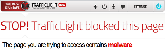 Malware warning