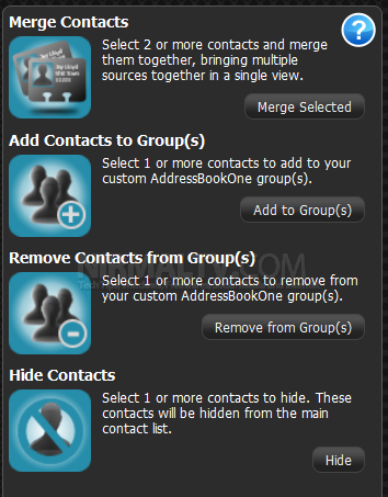 Manage contacts