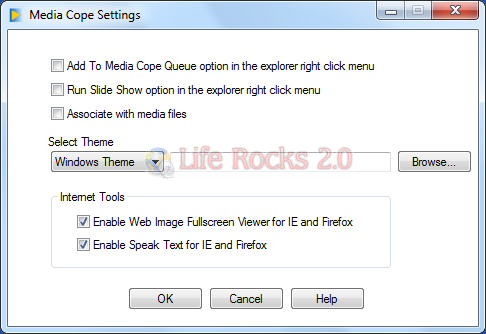 Media Cope Settings