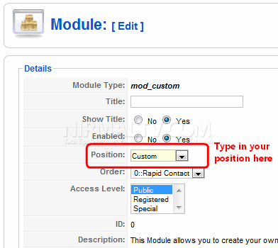 Module Position