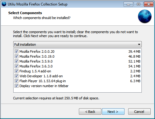 Multiple Firefox versions