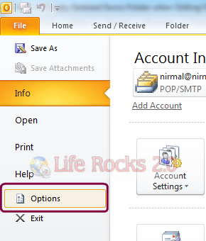 Options Menu