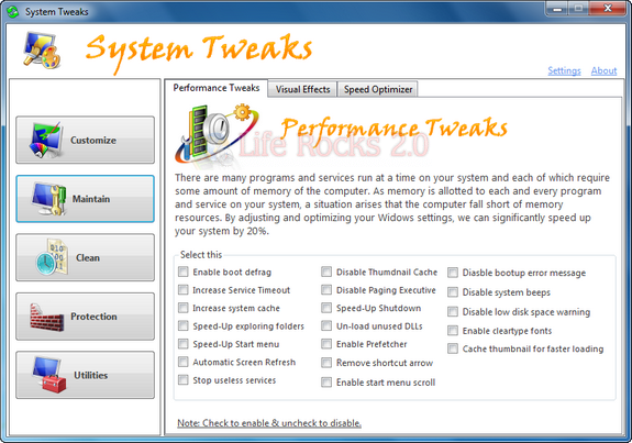 Performance tweaks