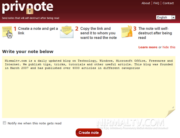 PrivNote