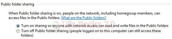 Public folder sharing