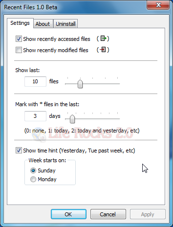 Recent Files List