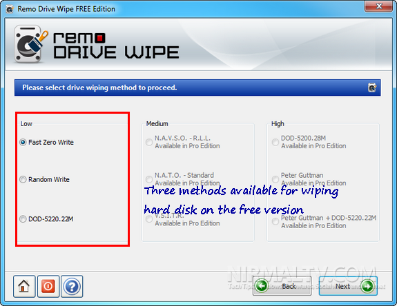 Remo Disk wipe