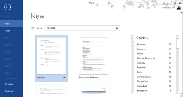 Resume Template In Word 2013 from www.nirmaltv.com