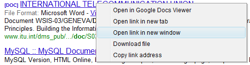 Right Click menu