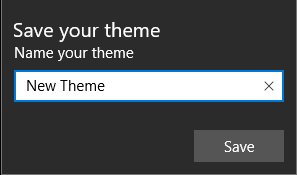 Save theme