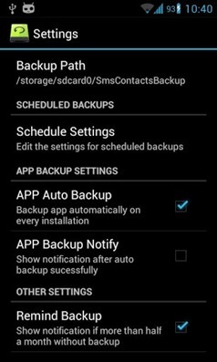 Schedule backups