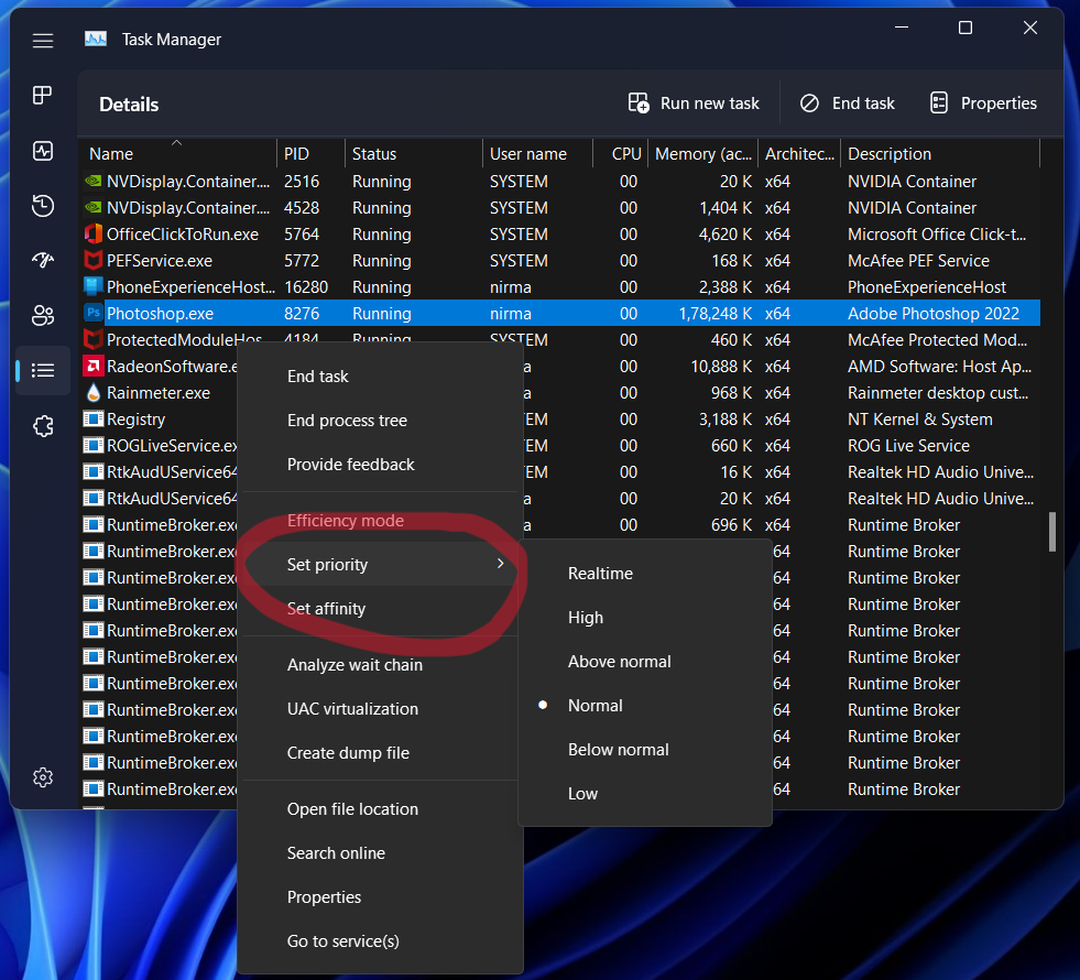 Set CPU Priority Levels on Windows 11