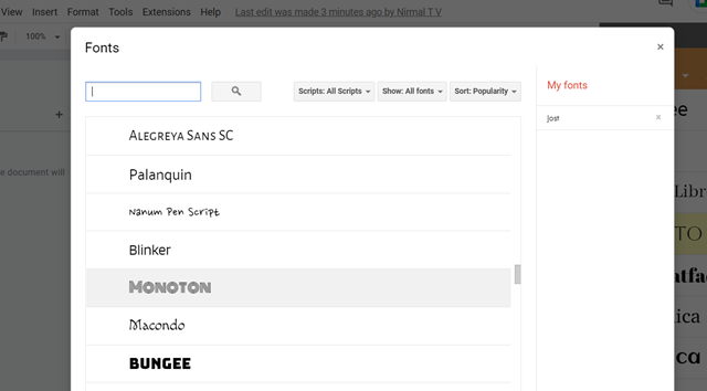 Use Custom Fonts in Google Docs