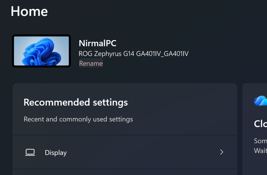 Rename your Windows PC