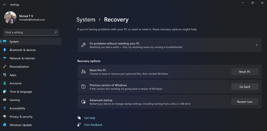 Downgrade to Windows 10 from Windows 11