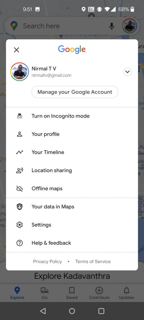 Enable Dark Mode on Google Maps