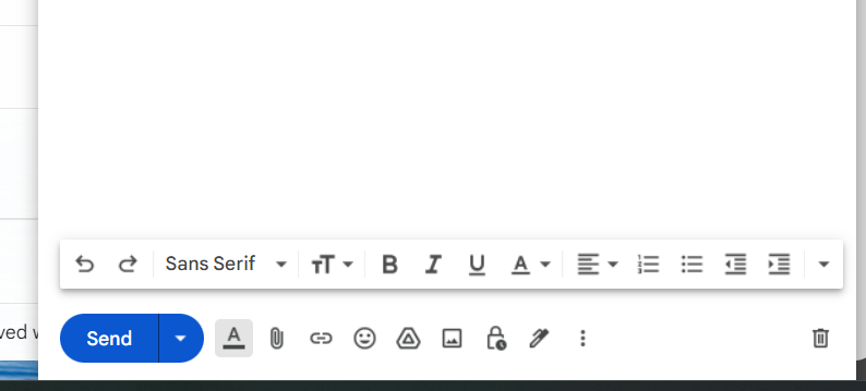 font and style in Gmail