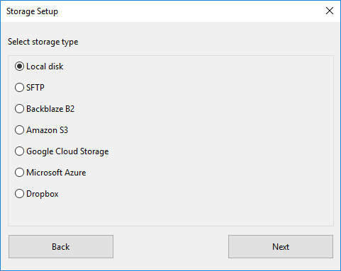 Select cloud storage
