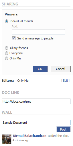 Sharing options
