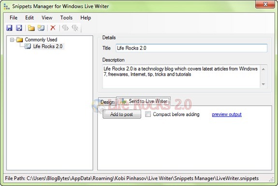 Snippets Manager