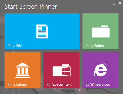 Start screen pinner