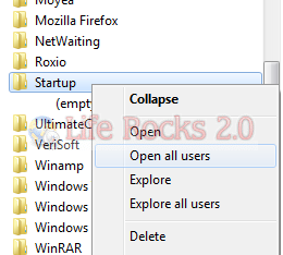 Start up folder