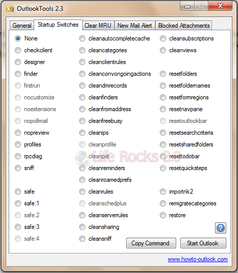 Start up options