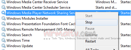 Stop service