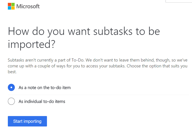 Sub tasks