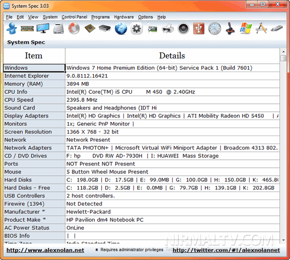 System Spec