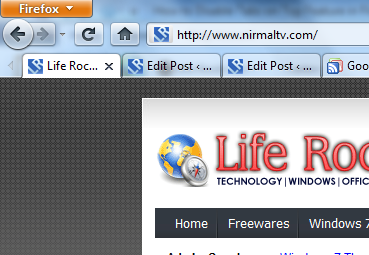 Tabs below