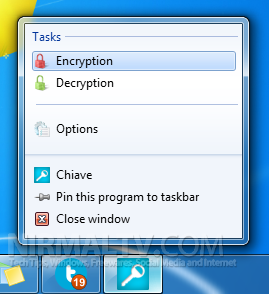 Taskbar jumplist