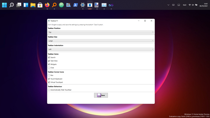 Customize Windows 11 Taskbar