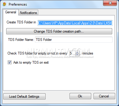 Temp folder location