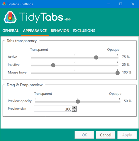 Tabs in Windows